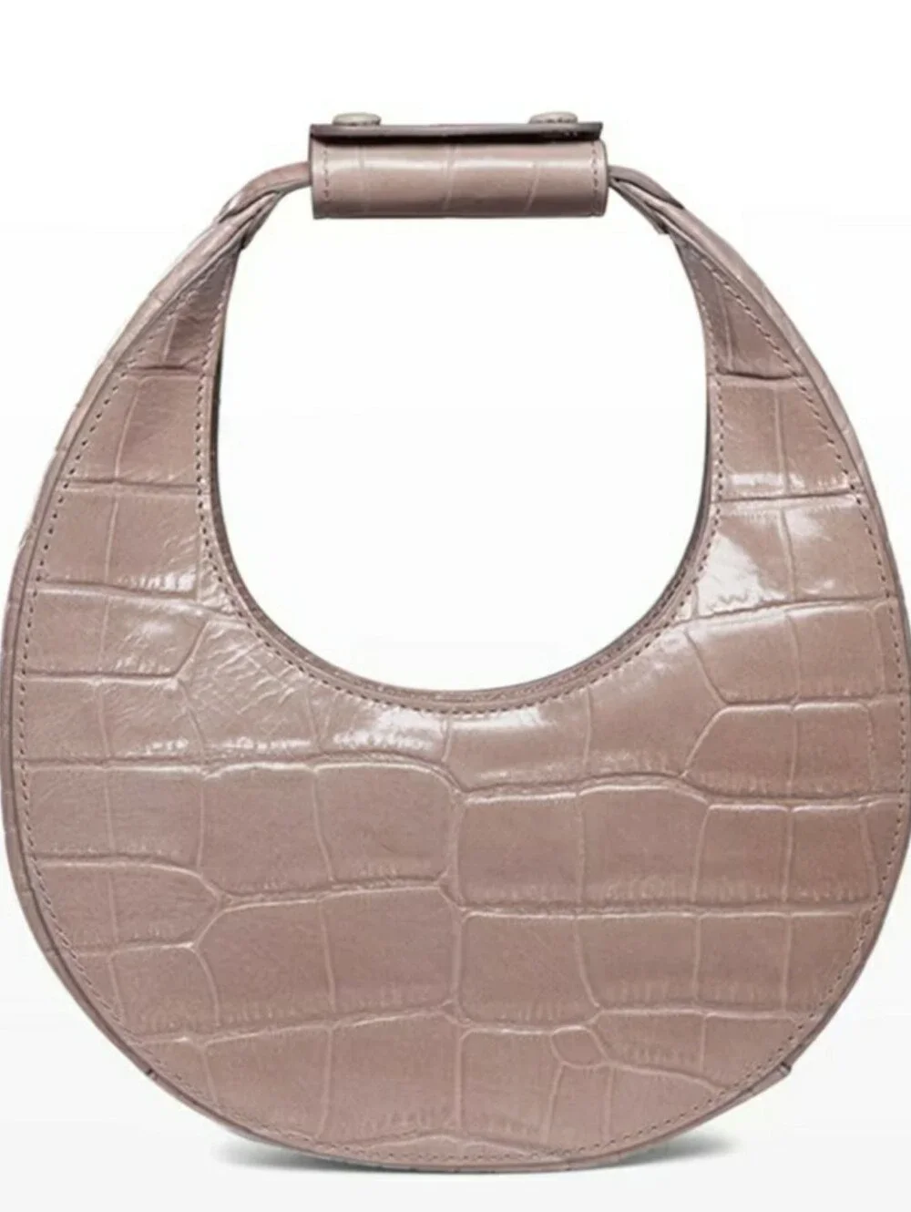 the STAUD Moon Bag, Beige Totem Style.